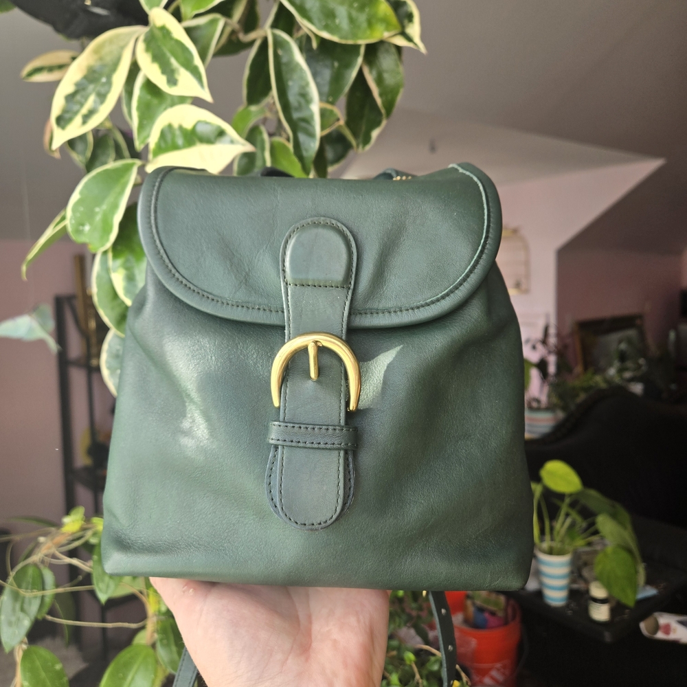 Spring Sale,Best Price,Very Rare Moss Green Vintage Coach Backpack. Excellent